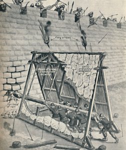 Sassoni che abbattono un muro di città, c1934