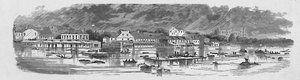 Scena a Baton Rouge durante le inondazioni del 1874, 1883 da Unbekannt