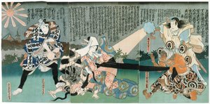 Scena al Teatro Kabuki, XIX secolo