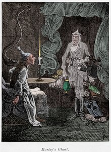 Scena da Un Canto di Natale di Charles Dickens, 1843 da Unbekannt