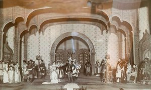 Scena dal dramma di Alexander Ostrovsky Falso Dmitrij, Teatro Maly, Mosca, Russia, 1870s