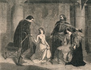 Scena da Amleto - Re, Ofelia e Laerte