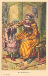 Scena da Le Scarpette Rosse di Hans Christian Andersen, c1879 da Unbekannt