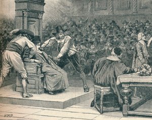 Scena nella Camera dei Comuni: il Presidente costretto, 1629 da Unbekannt