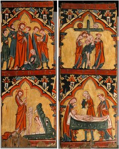 Scene della vita di Cristo: Arresto di Cristo, Cristo nel Limbo, Discesa dalla Croce..., XIII secolo da Unbekannt