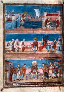 Scene della vita di San Girolamo, dalla Bibbia di Carlo il Calvo, IX secolo da Unbekannt