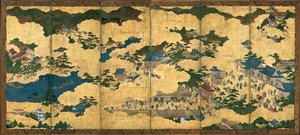 Scene dentro e intorno a Kyoto, ca 1690 da Unbekannt