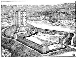 Schema di un castello normanno basato su Castle Hedingham, Essex, Inghilterra da Unbekannt