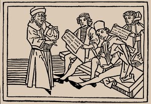 Lezioni scolastiche. Da Speculum Vitae Humanae di Rodericus Zamorensis, 1479 da Unbekannt