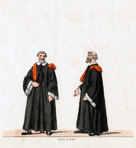 Scriba, costume per il dramma di Shakespeare, Enrico VIII da Unbekannt