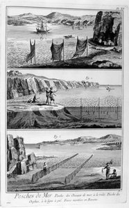 Pesca in mare, 1751-1777 da Unbekannt