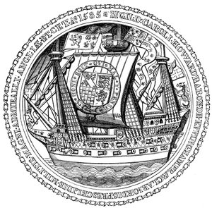 Sigillo e autografo del Lord High Admiral, Charles, Lord Howard di Nottingham, 1585 da Unbekannt