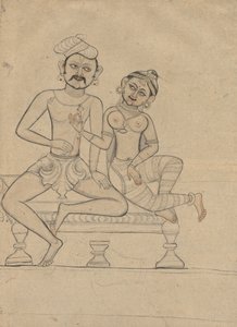 Coppia seduta, c. 1800 da Unbekannt