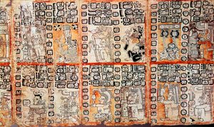 Sezione dal Codice Troano Maya, XV secolo