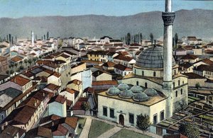Serbia, Monastir: vista di una moschea, Monastir è ora chiamata Bitola e si trova in Macedonia - Cartolina 1914-1918 da Unbekannt