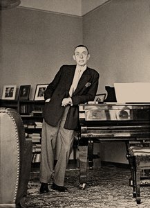 Sergei Rachmaninoff alla Villa Senar, 1939 da Unbekannt