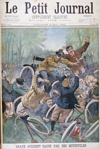 Grave incidente causato da biciclette, Parigi, 1900 da Unbekannt