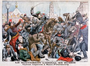 Combattimenti seri del Movimento Liberale in Russia, San Pietroburgo, 1904 da Unbekannt