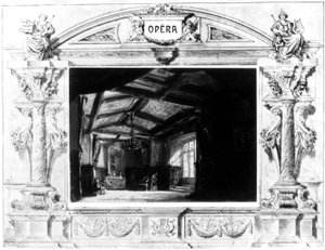 Scenografia per il Don Giovanni di Mozart, 1875 da Unbekannt