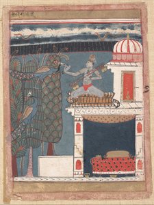 Setmalar Ragini: Foglio da una serie ragamala Ghirlanda di Modi Musicali, ca. 1630-40 da Unbekannt
