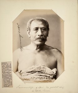 Seumanutafa, di Apia. Il più grande capo di Upolu, Samoa da Unbekannt