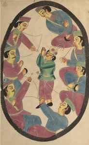 Sette eroi o guerrieri che uccidono Abhimanya, figlio di Arjuna da Unbekannt