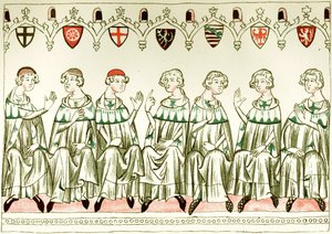 Sette Principi Elettori che votano per Enrico VII, Imperatore del Sacro Romano Impero da Unbekannt