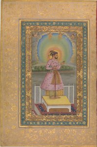 Shah Jahan su una terrazza, 1627 da Unbekannt