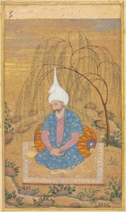 Shah Tahmasp I 1514-1576 seduto in un paesaggio, c. 1575 da Unbekannt