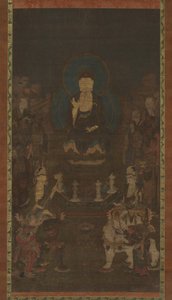Shaka, Monju, Fugen e i Dieci Grandi Discepoli Judai Deshi, XIV secolo da Unbekannt