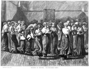 Shakers che ballano a una riunione, Lebanon Springs, New York, USA da Unbekannt