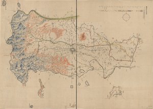 Mostra montagne, fiumi, città, villaggi, mercati, templi e strade nella contea di Anyang, provincia di Henan. Rilievo mostrato pittoricamente. Disponibile anche tramite il sito della Biblioteca del Congresso come immagine raster. Numero di chiamata precede da Unbekannt