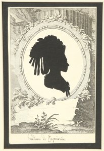 Ritratto in silhouette di Natalia Kirillovna Zagryazyskaya nata Razumovskaya 1747-1837, 1777-1782