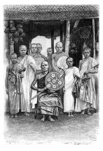 Sacerdoti buddisti singalesi, Sri Lanka, 1895 da Unbekannt