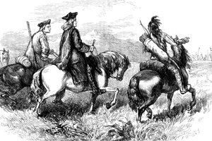 Sir Alexander Cuming in visita ai Cherokee, Carolina del Sud, c1730 da Unbekannt