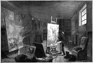 Studio di Sir Edwin Landseer 1802-1873, Brighton, East Sussex, 1874 da Unbekannt