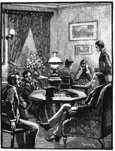 Sala di soggiorno al YMCA, Exeter Hall, Londra, 1887 da Unbekannt