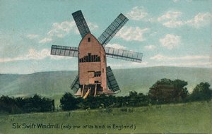 Sei mulini a vento Swift, Kingston, vicino a Lewes, Sussex, c1905