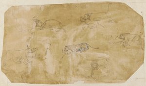 Sei gruppi di animali in lotta, XVIII secolo
