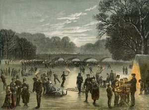 Pattinaggio sul Serpentine a Hyde Park, Londra da Unbekannt