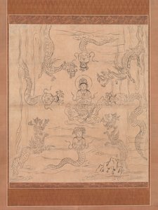 Schizzo di un Mandala della pioggia invitante, XII secolo