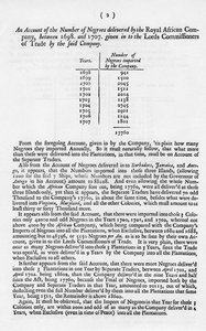 Conti della schiavitù, 1698-1701, 1965