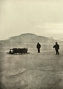 Slittino sulla barriera prima del ritorno del sole, c1908, 1909