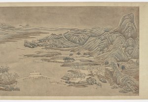 Neve che si scioglie su montagne e fiumi, dopo Wang Wei, XVI-XVII secolo da Unbekannt