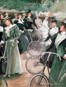 Signore della Società in Bicicletta a Hyde Park, Londra da Unbekannt