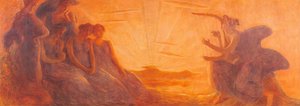 Alcune donne ascoltano la musica proveniente dalle corde di un