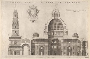 Speculum Romanae Magnificentiae: Progetto per la Basilica di San Pietro in Vaticano, 1514 da Unbekannt