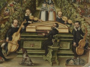 Coperchio di spinetta di Lucas Friedrich Behaim von Schwartzbach, 1619 da Unbekannt