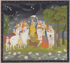 Sri Krsna con il flauto, ca. 1790-1800 da Unbekannt