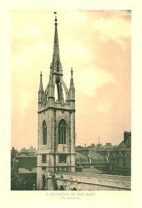 San Dunstan in the East, Il Campanile, metà-fine XIX secolo da Unbekannt